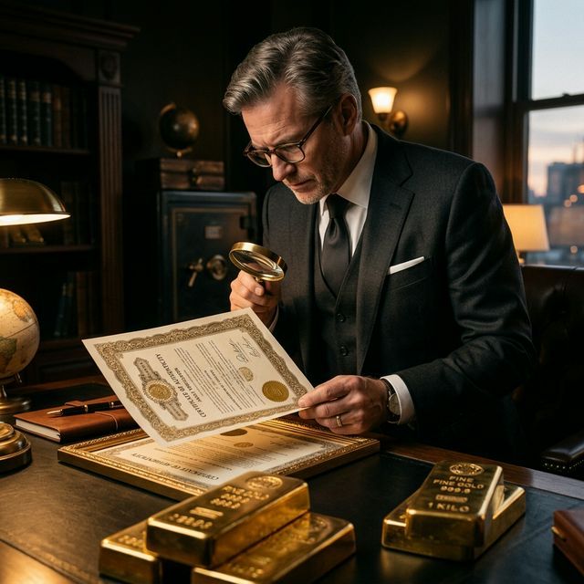 Gold compliance verification with gold bars