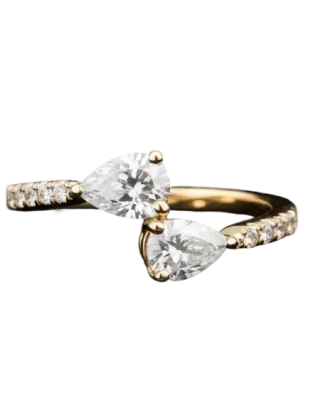 Pear-Cut Diamond Ring