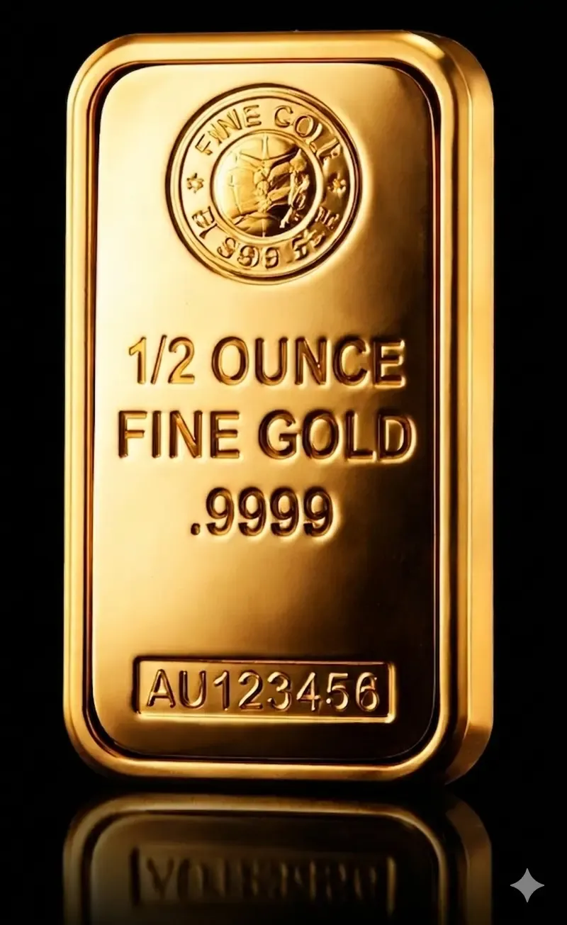 Premium 1/2 Ounce Fine Gold Bullion Bar