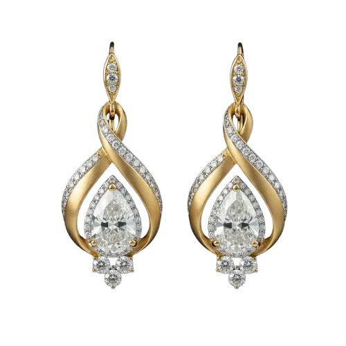 Floral Diamond Earrings