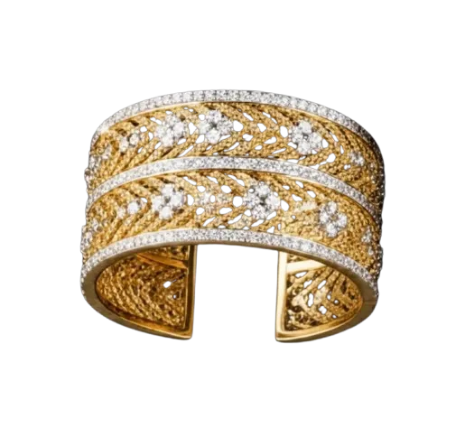 Wide Diamond Cuff Bracelet