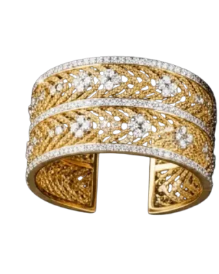 Wide Diamond Cuff Bracelet