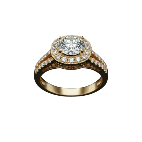 Aurora Diamond Gold Ring